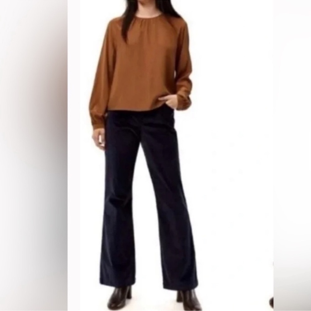Babaton Aritzia Cole High Rise Flare Corduroy Black Trouser Size 4